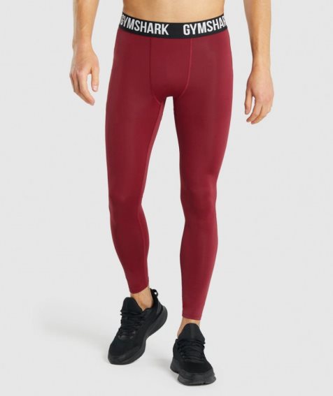 Legginsy Gymshark Element Baselayer Męskie Bordowe | PL 297WXU